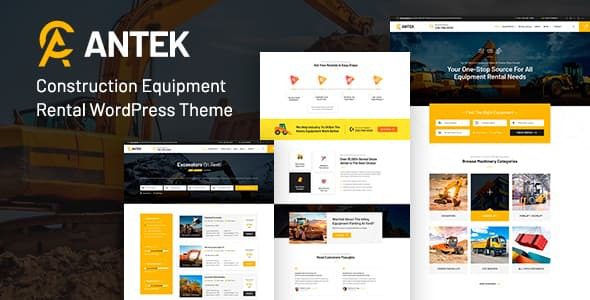 Antek – Construction Equipment Rentals WordPress Theme