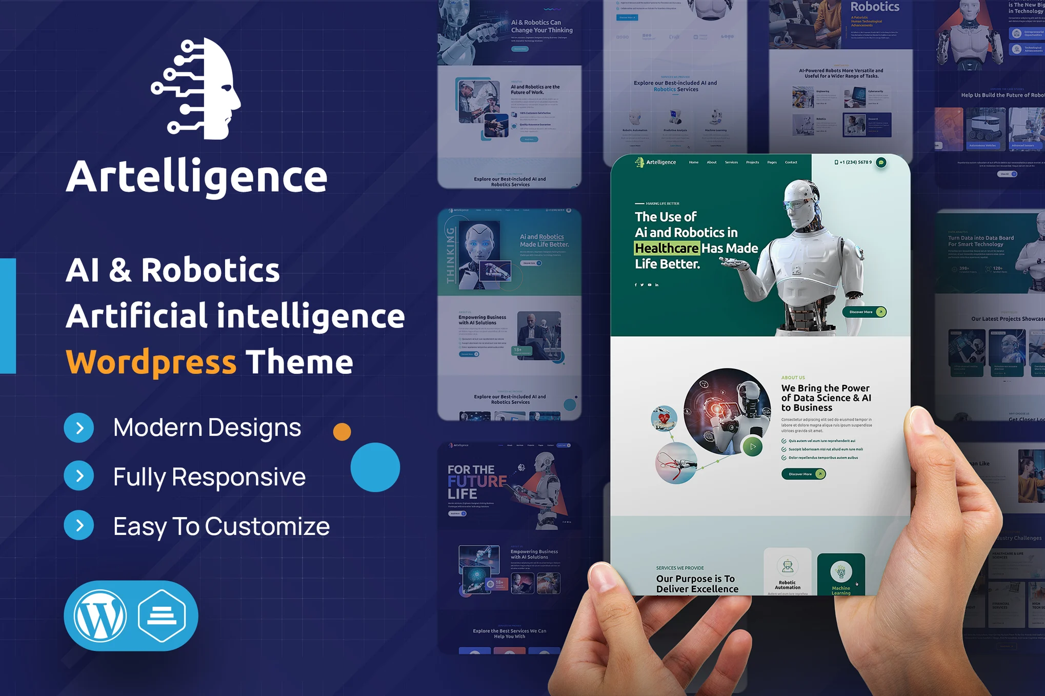 Artelligence | AI and Robotics WordPress Theme
