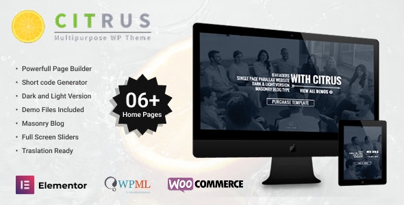 Citrus – One Page Multi-Purpose Theme