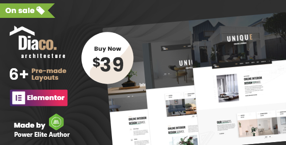Diaco – Architecture and Interior Design Elementor WordPress Theme