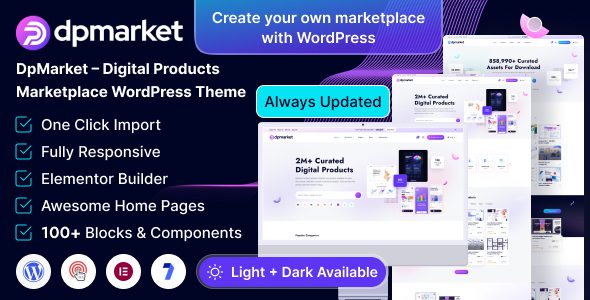 DpMarket – Digital Marketplace Multi-Vendor WooCommerce Theme