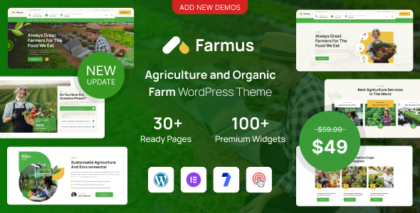 Farmus – Agriculture and Organic Farm WordPress Theme
