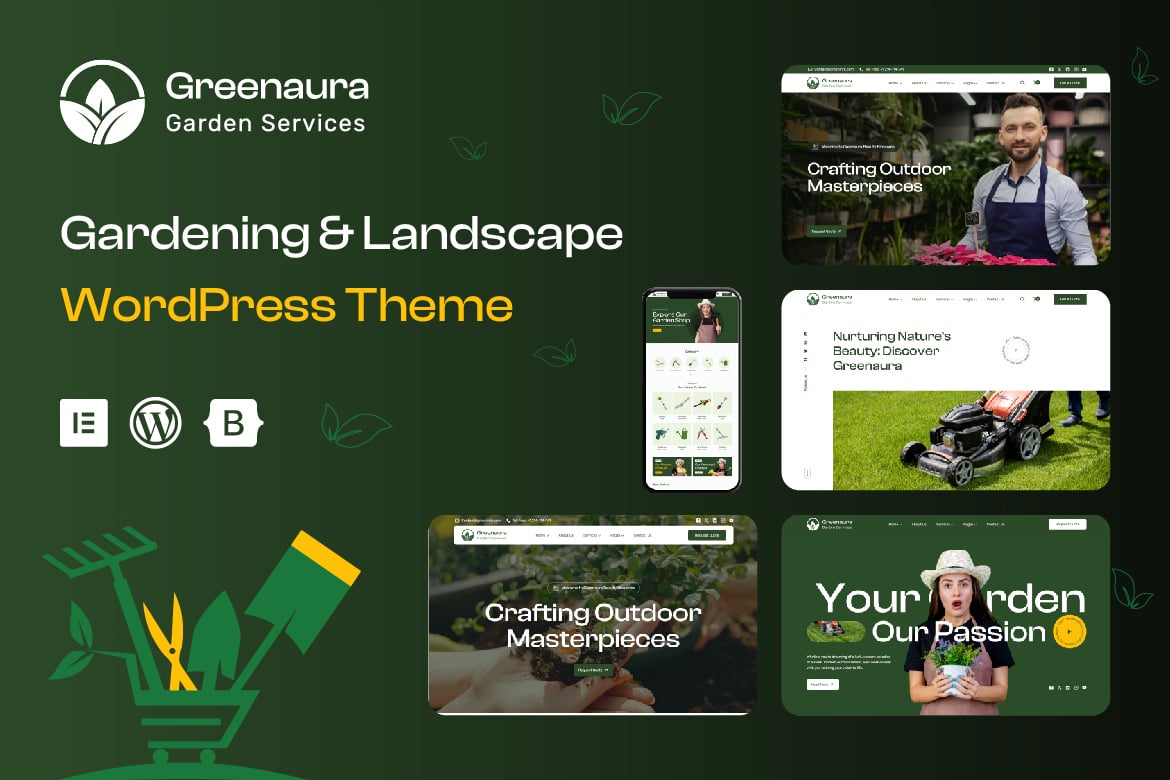 Greenaura – Gardening and Landscape WordPress Theme