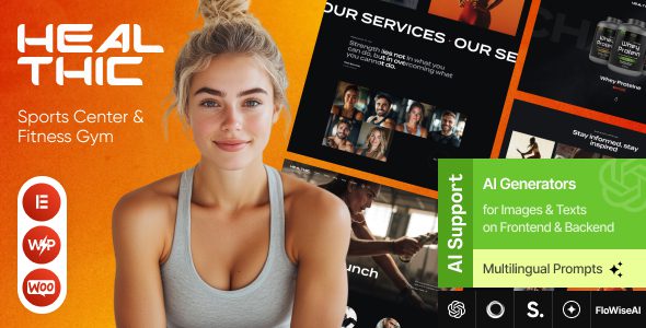 Healthic – Sports Center and Fitness Gym WordPress Theme