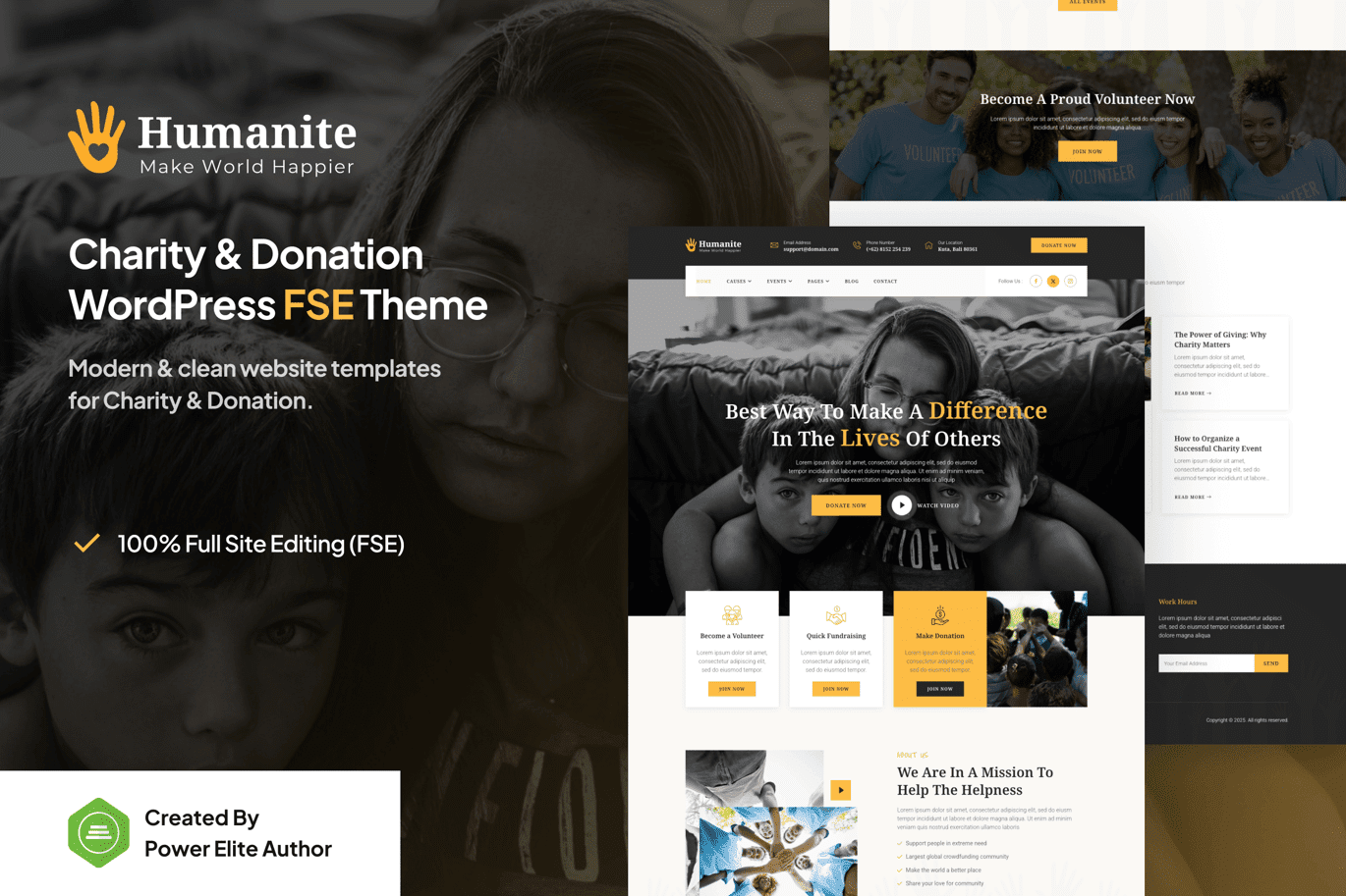 Humanite – Charity and Donation FSE WordPress Theme
