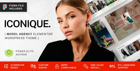Iconique – Fashion Model Agency WordPress Theme
