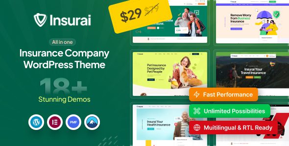 Insurai – Insurance Company WordPress Theme