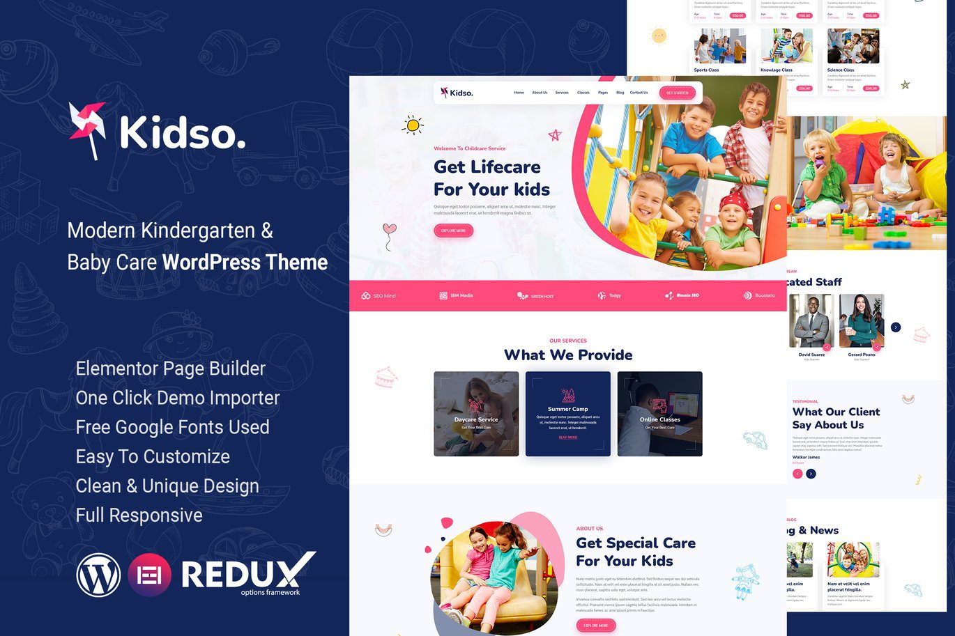 Kidso – Modern Kindergarten WordPress Theme