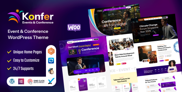 Konfer – Conference and Event WordPress Theme