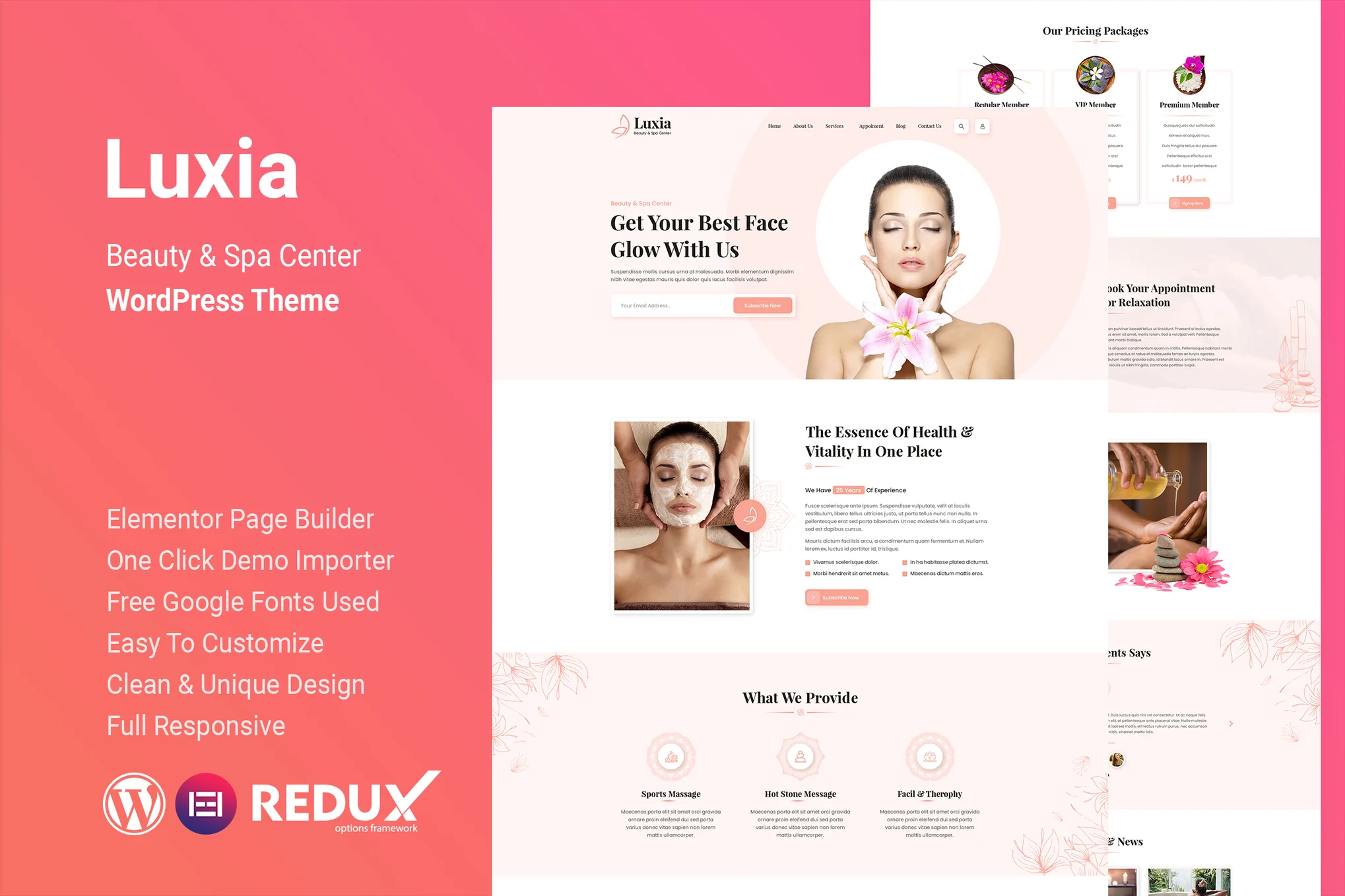 Luxia – Beauty and Spa Center WordPress Theme