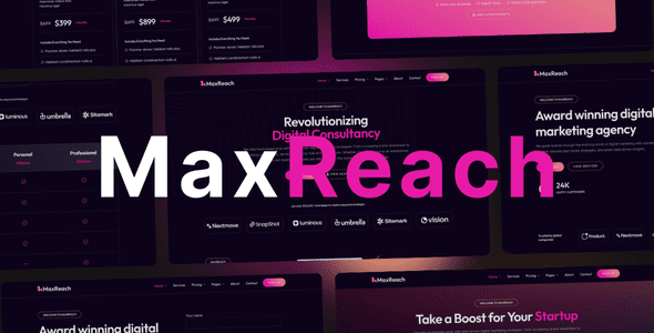 MaxReach – SEO and Digital Agency WordPress Theme