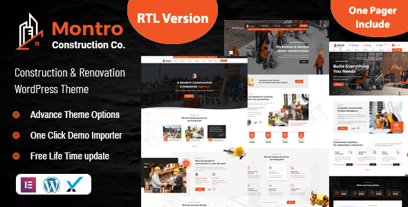 Montro – Construction WordPress Theme