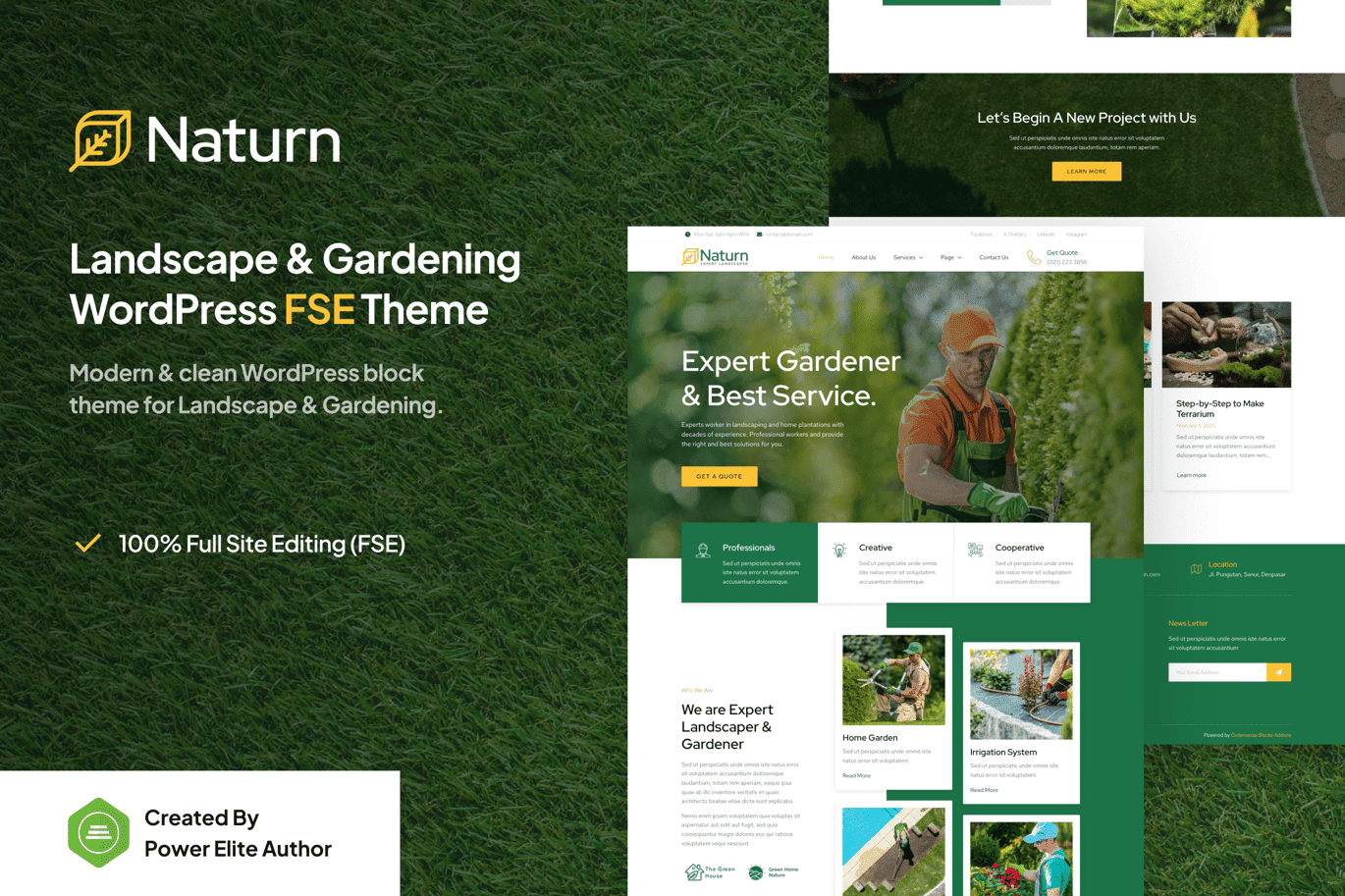 Naturn – Landscape and Gardening FSE WordPress Theme