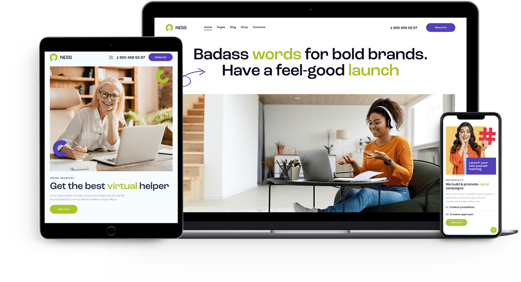 Ness – Marketing Agency and SMM WordPress Theme