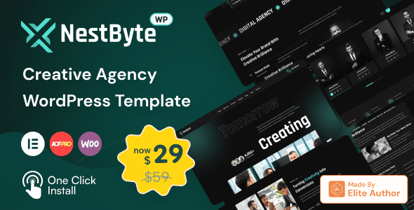 Nestbyte – Creative Agency and Startup WordPress Theme
