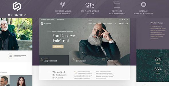 Oconnor – Law, Lawyer and Attorney WordPress Theme
