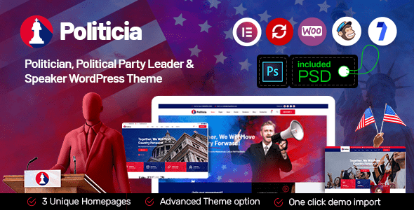 Politicia – Politician and Speaker WordPress Theme
