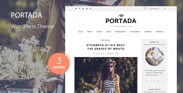 Portada – Elegant Blog Blogging WordPress Theme