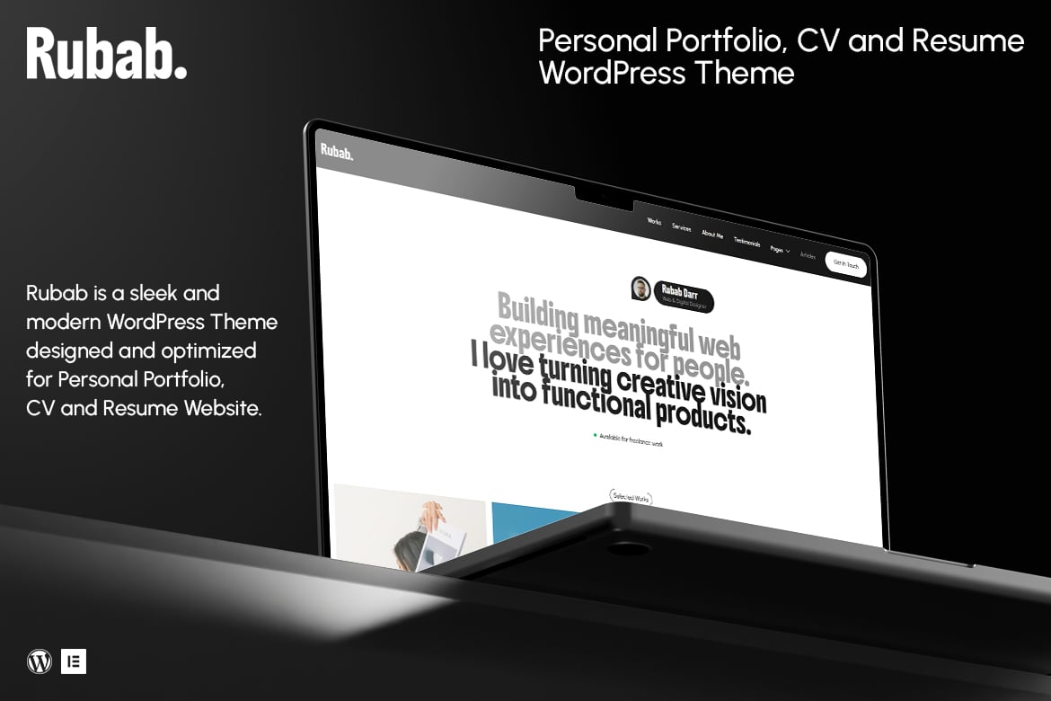 Rubab – Personal Portfolio WordPress Theme