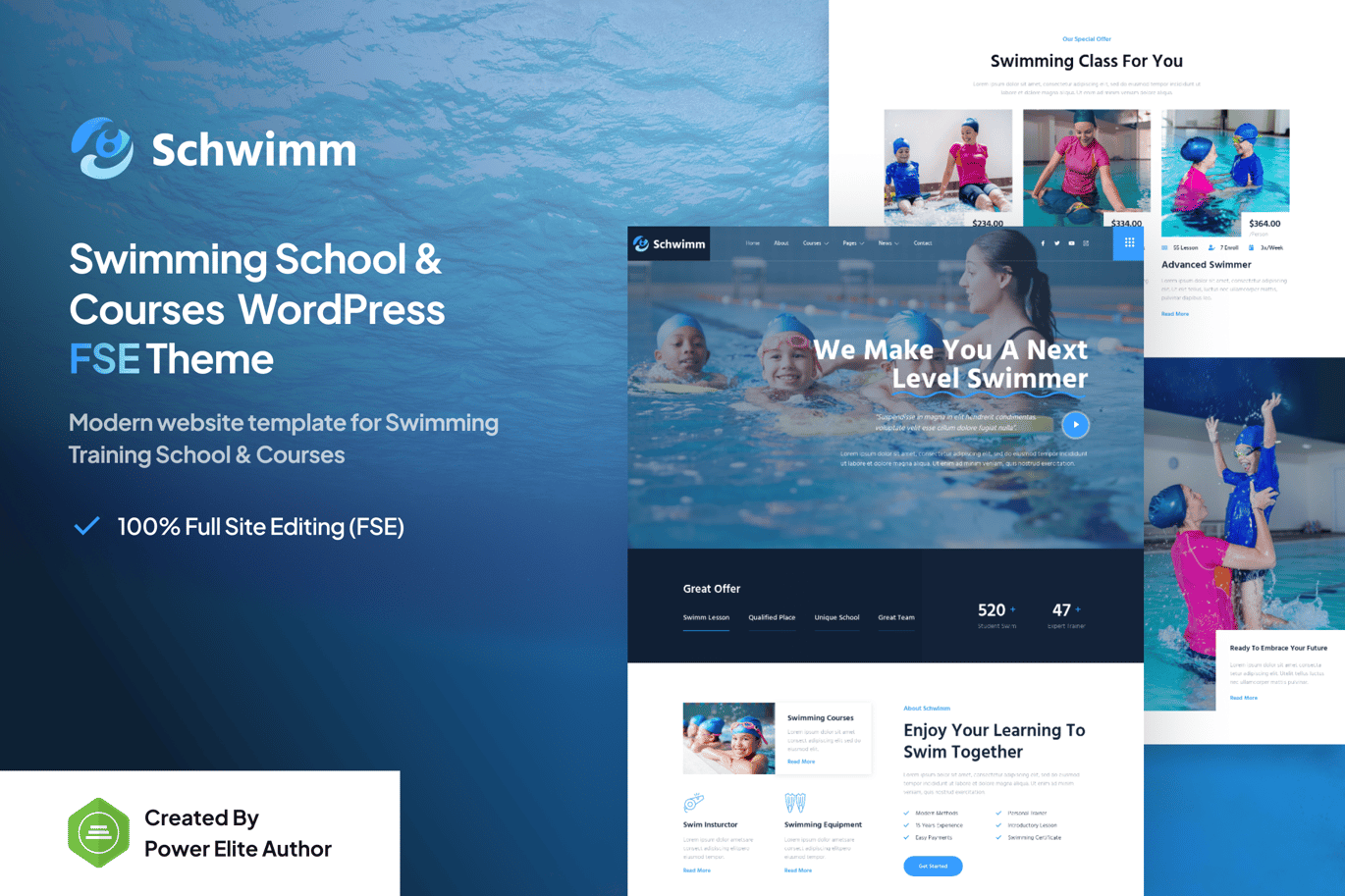 Schwimm – Swimming School and Course WordPress Theme