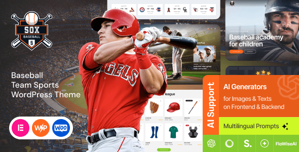 Sox – Baseball Team Sports WordPress Theme