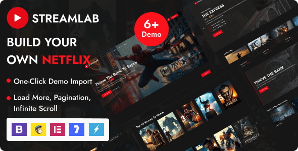 Streamlab – Video Streaming WordPress Theme