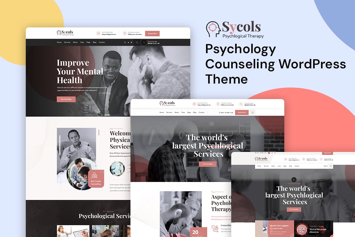 Sycols – Psychology Counseling WordPress Theme