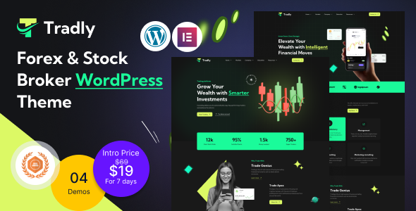 Tradly – Forex and Stock Broker WordPress Theme