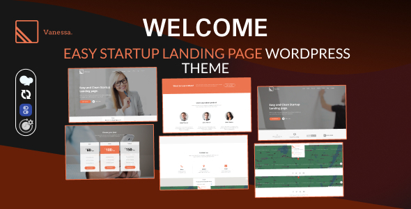 Vanessa – Easy Startup Landing Page WP Theme