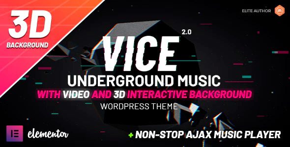 Vice – Underground Music Elementor WordPress Theme