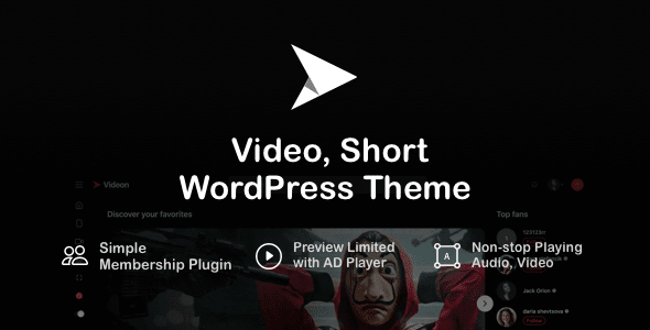 Videon – Video, Short WordPress Theme