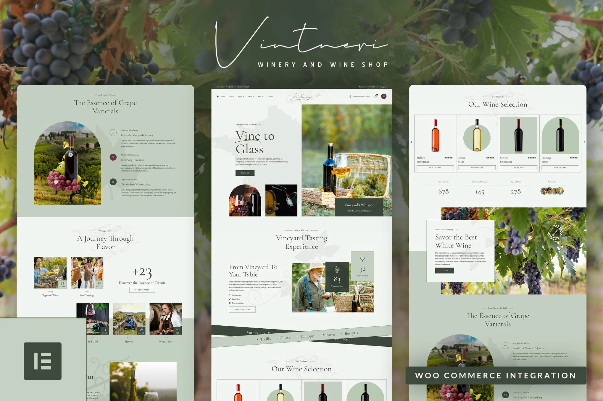 Vintneri – Wine Shop and Winery Elementor Pro Template Kit