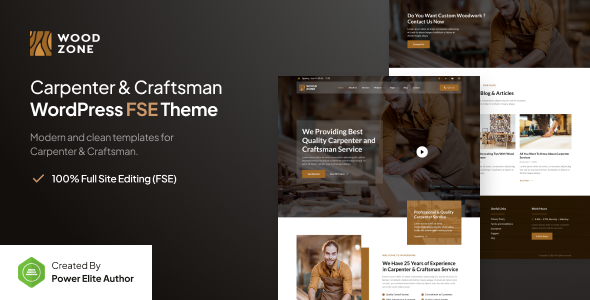 Woodzone – Carpenter and Craftsman FSE WordPress Theme