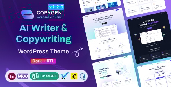 CopyGen – AI Writer and Copywriting Landing Page WordPress Theme