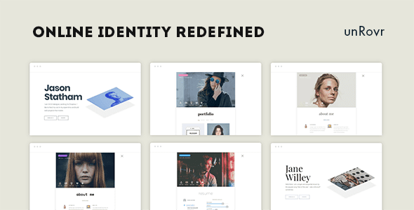 unRovr – Animated vCard and Resume WordPress Theme