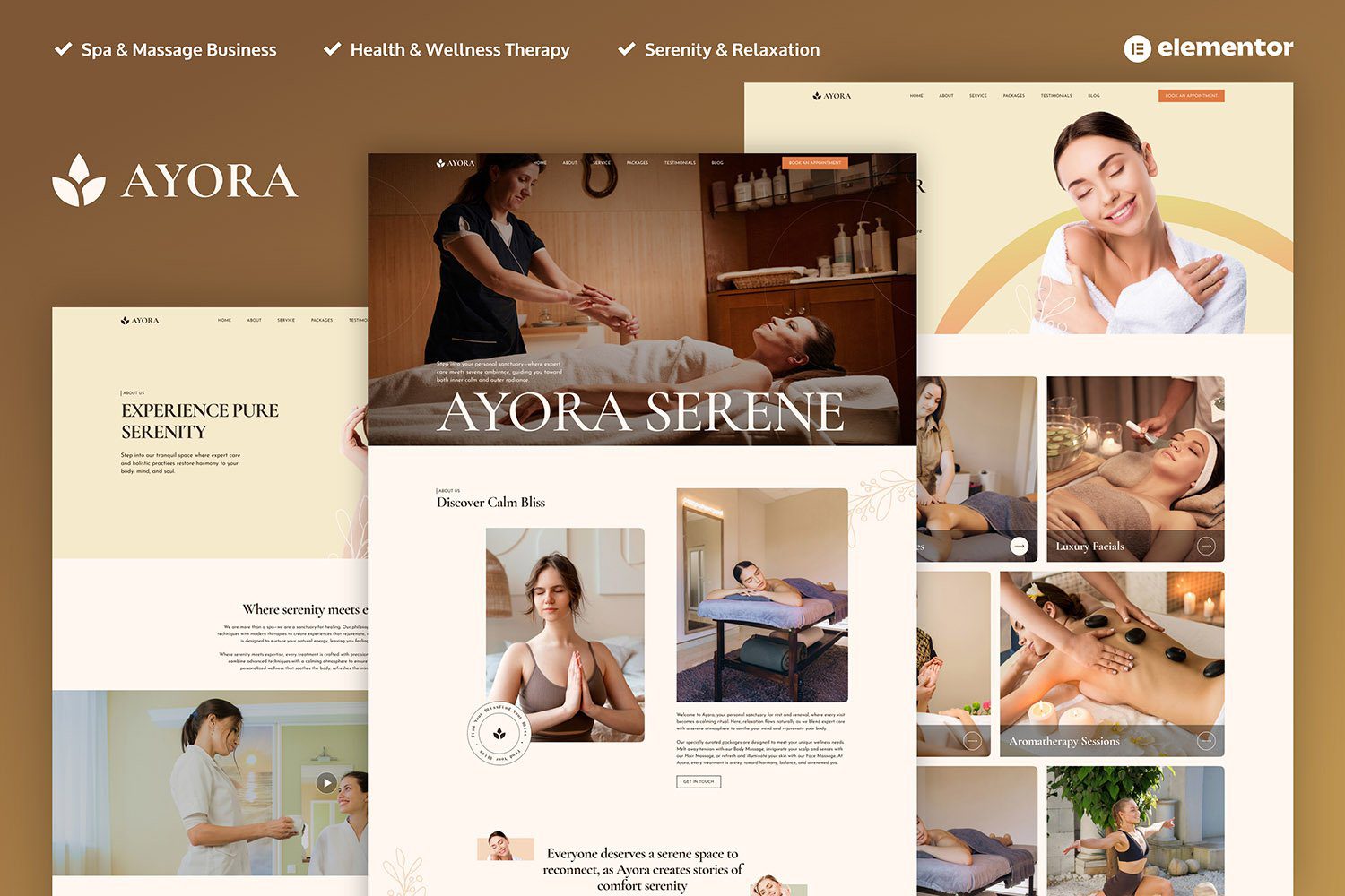 Ayora – Spa and Wellness Elementor Pro Template Kit