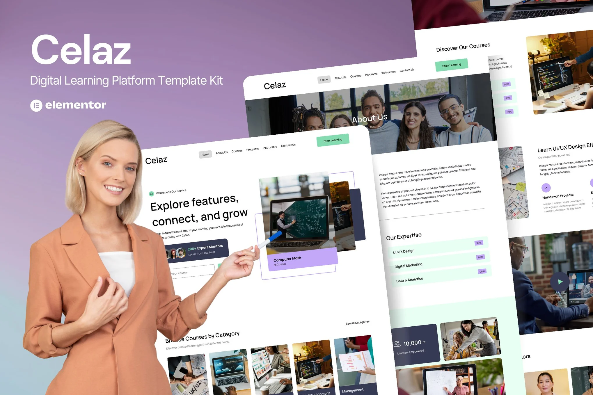 Celaz – Digital Learning Platform Website Elementor Kit