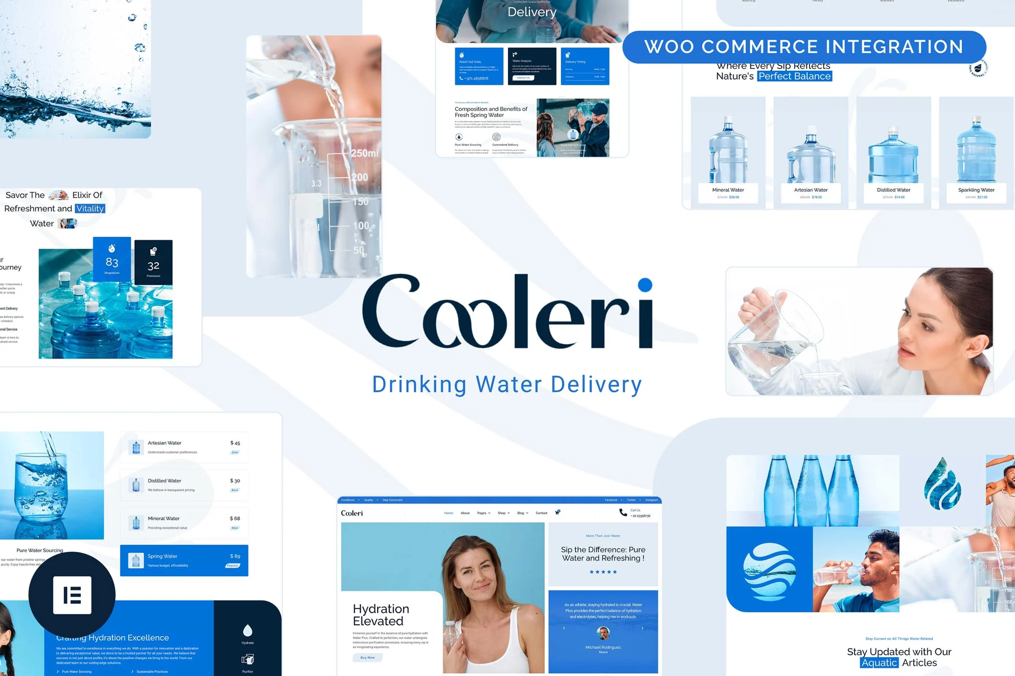 Cooleri – Drinking Water Delivery Elementor Pro Template Kit