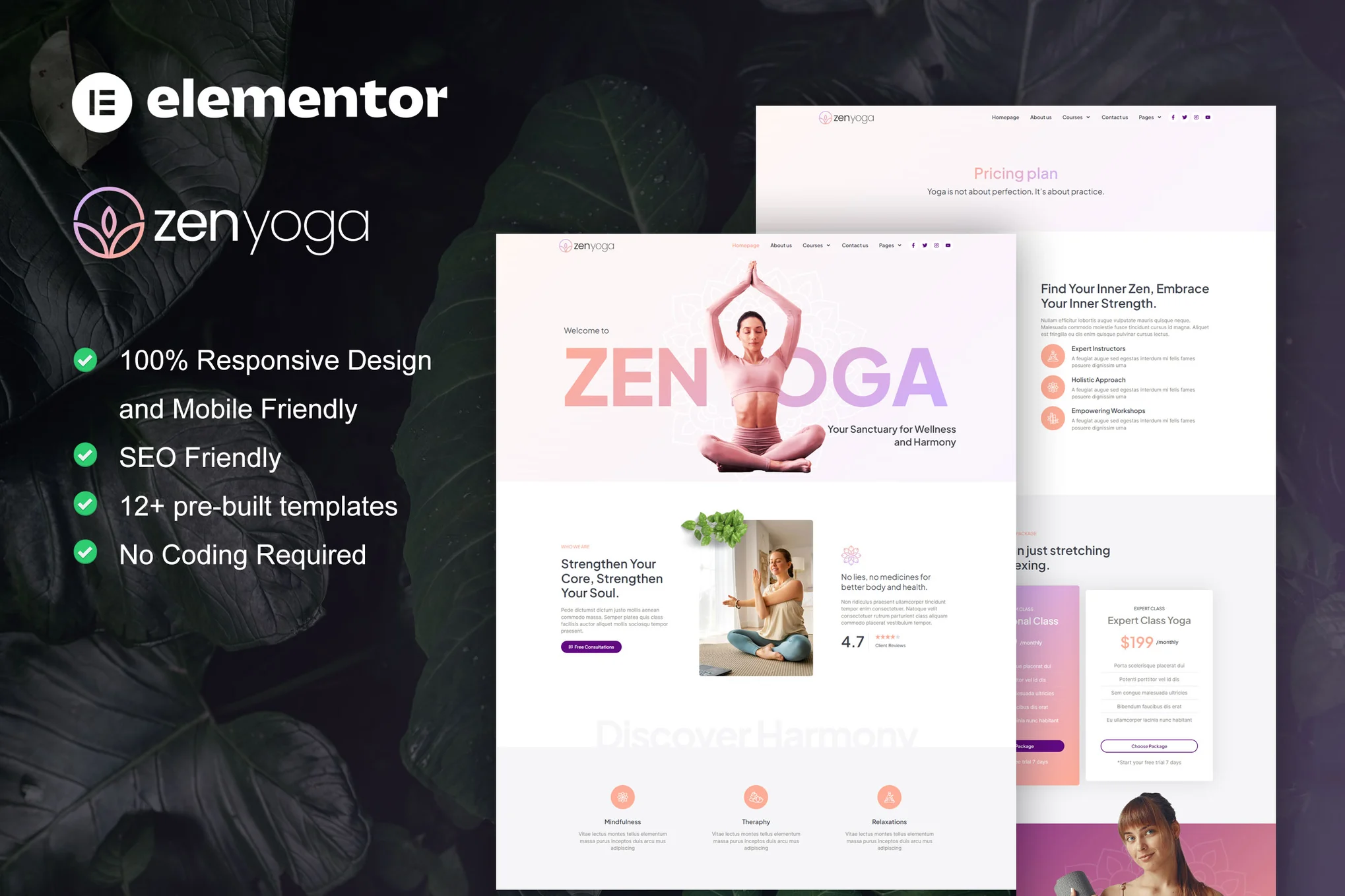 ZenYoga – Yoga and Meditation Elementor Template Kit