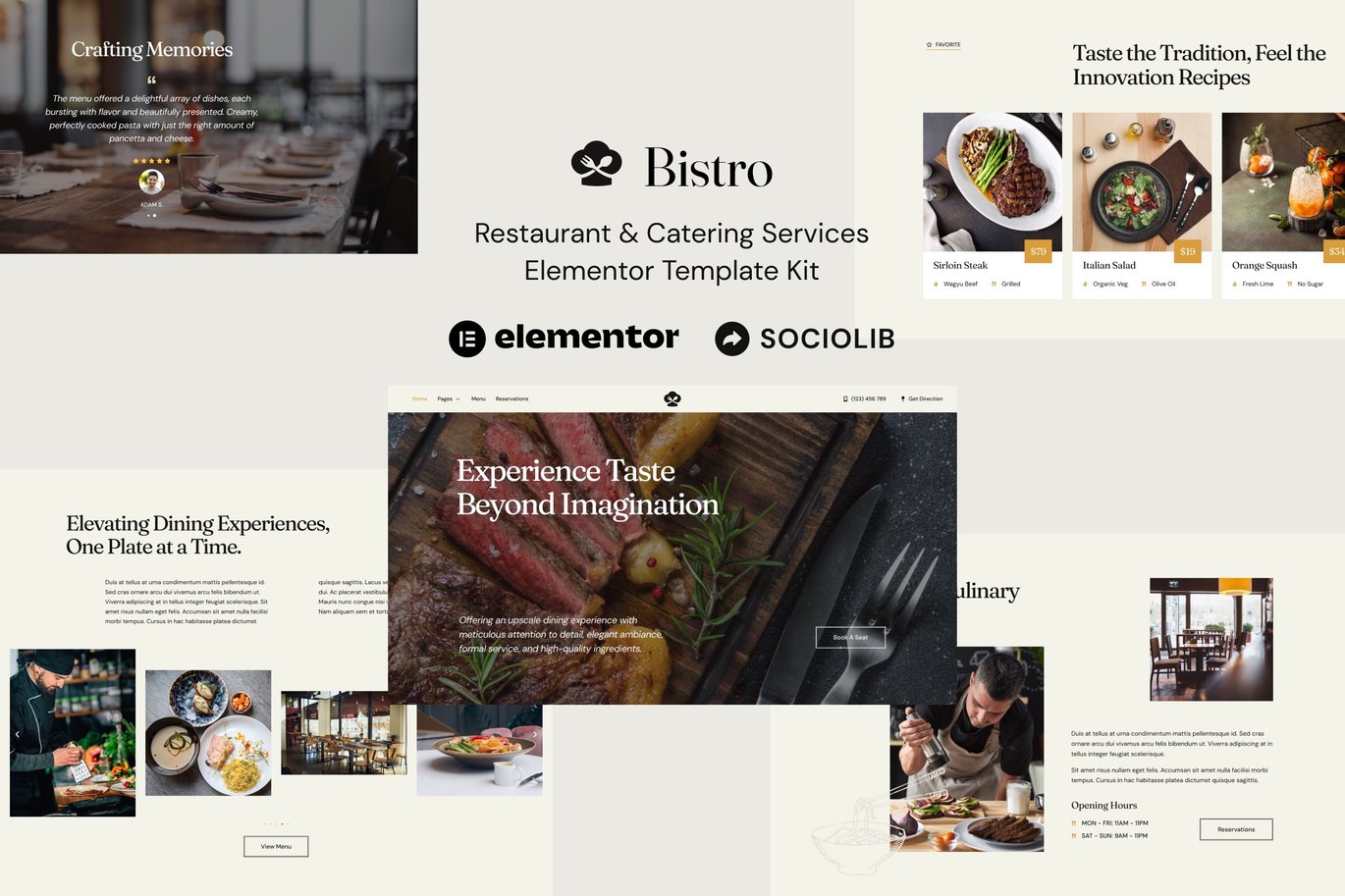 Bistro – Restaurant and Catering Services Elementor Template Kit