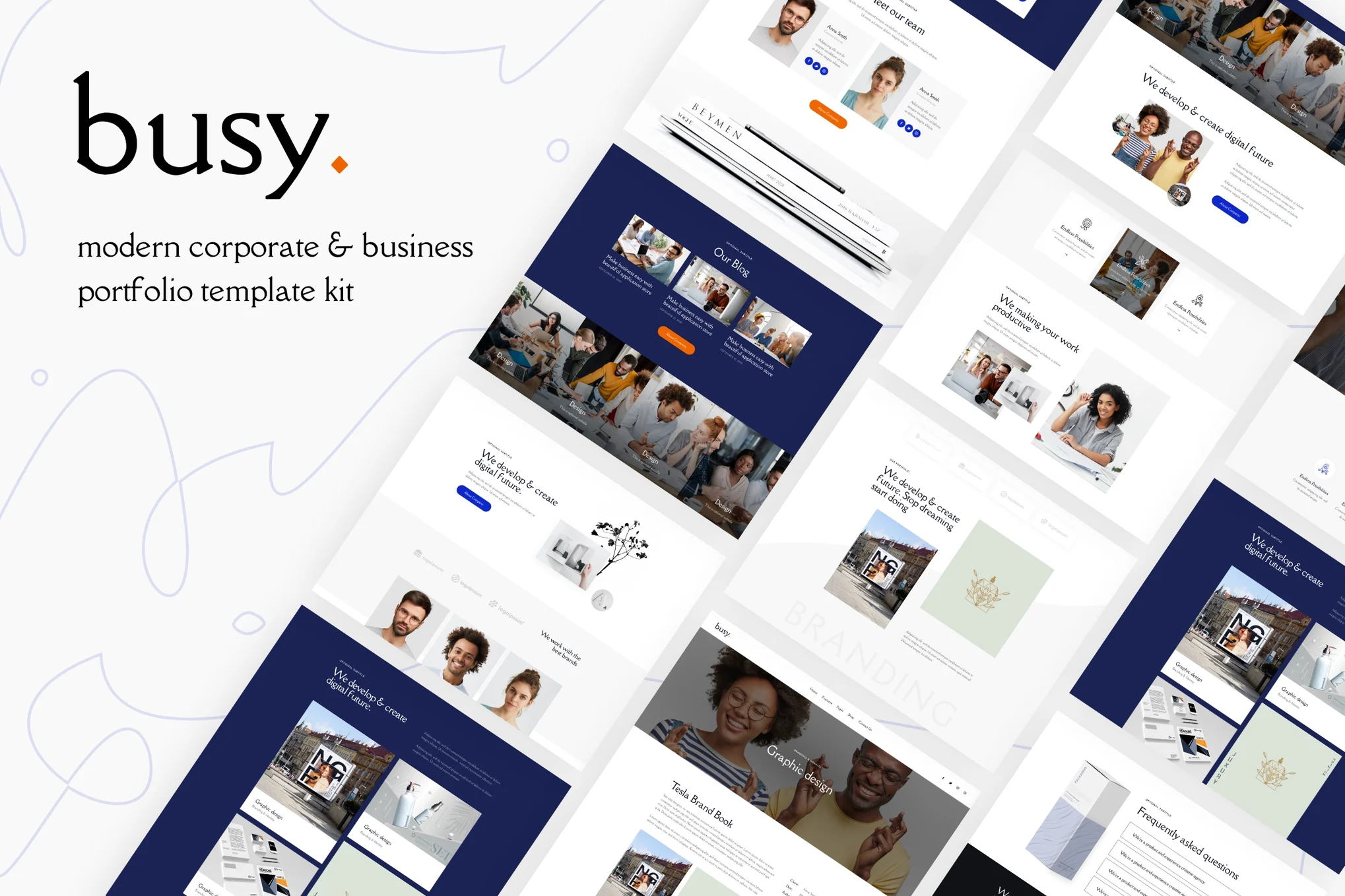 Busy | Modern Corporate and Business Portfolio Elementor Template Kit