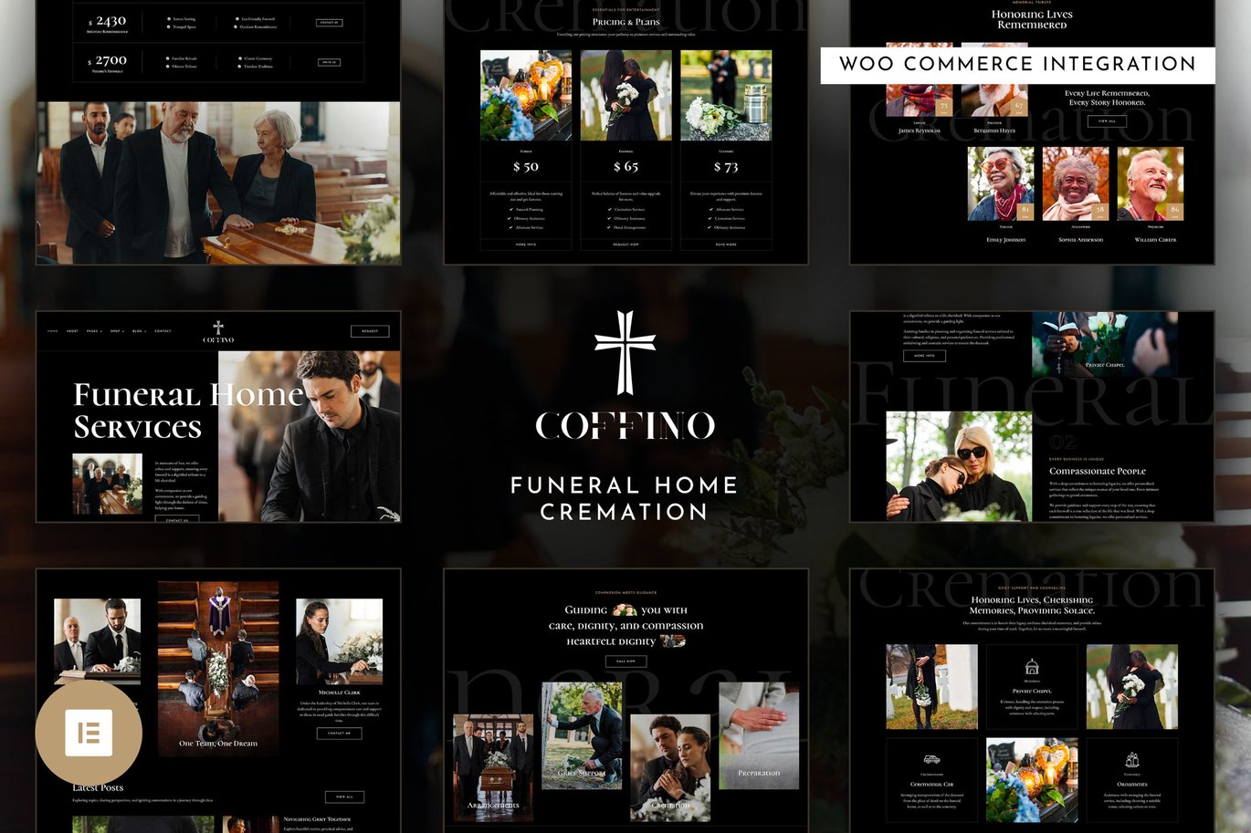 Coffino – Funeral Home Services and Cremation Elementor Pro Template Kit