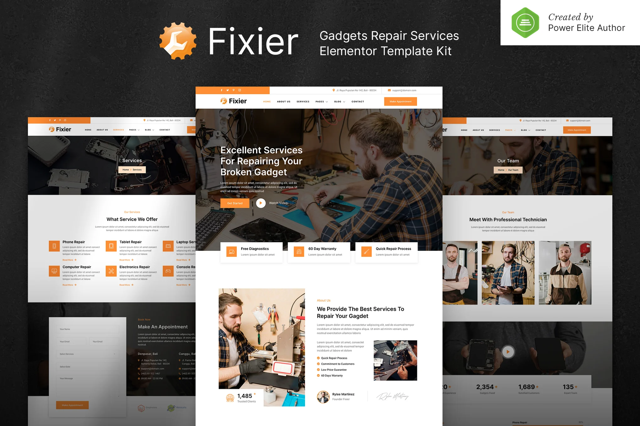 Fixier – Gadgets and Electronics Repair Services Elementor Template Kit