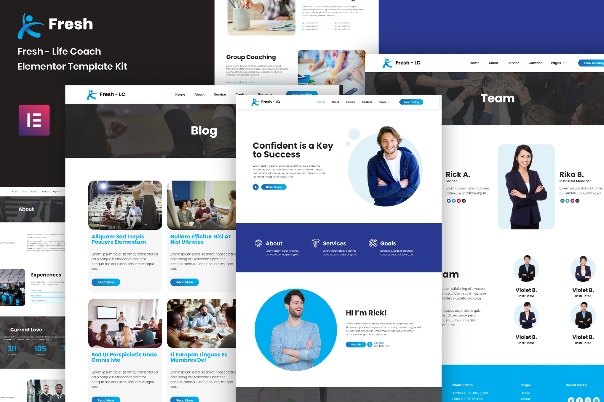 Fresh – Life Coach Elementor Template Kit