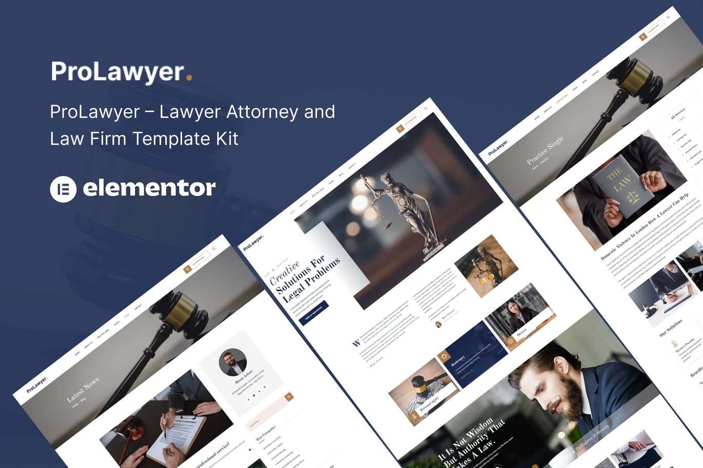 Prolawyer – Lawyer and Law Firm Elementor Kit