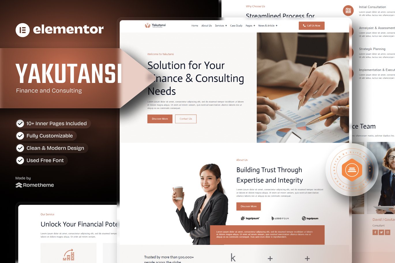Yakutansi – Finance and Consulting Elementor Template Kit