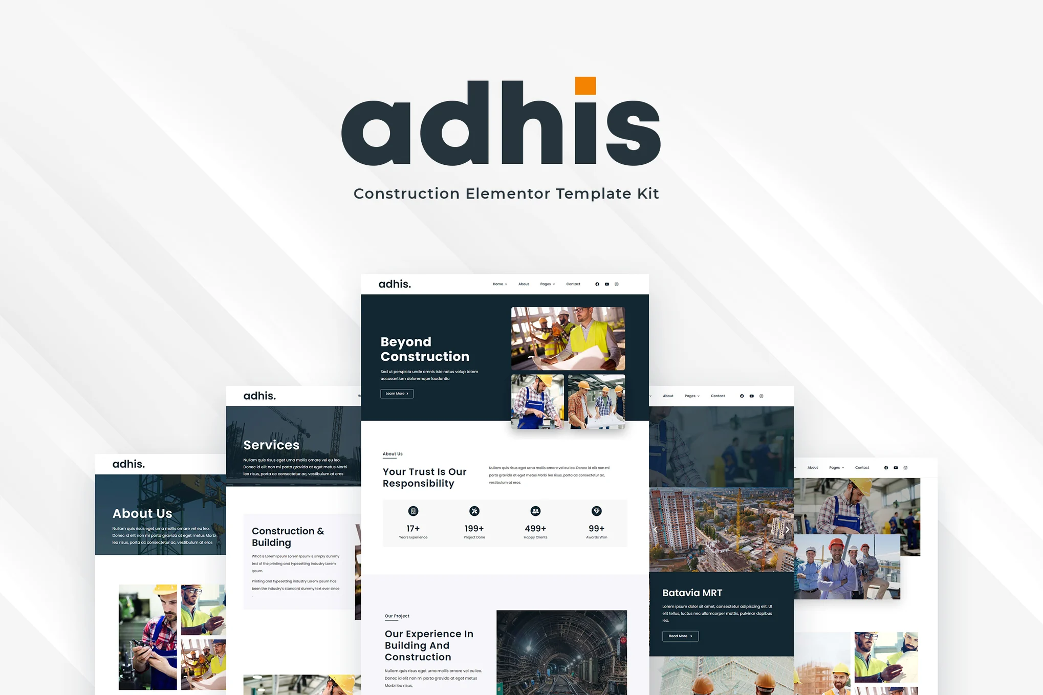 Adhis – Construction Elementor Template Kit