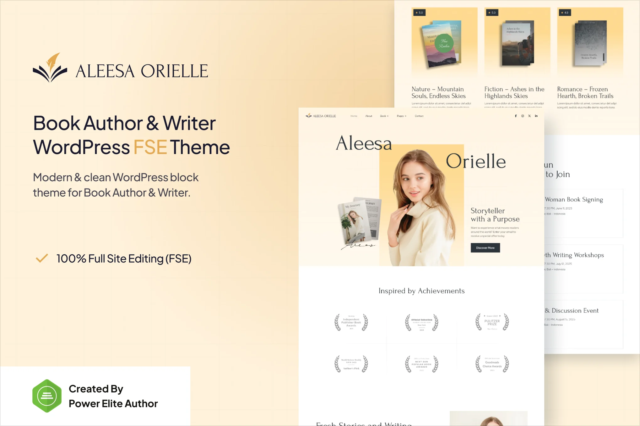 Aleesa – Book Author and Writer Gutenverse WP Theme