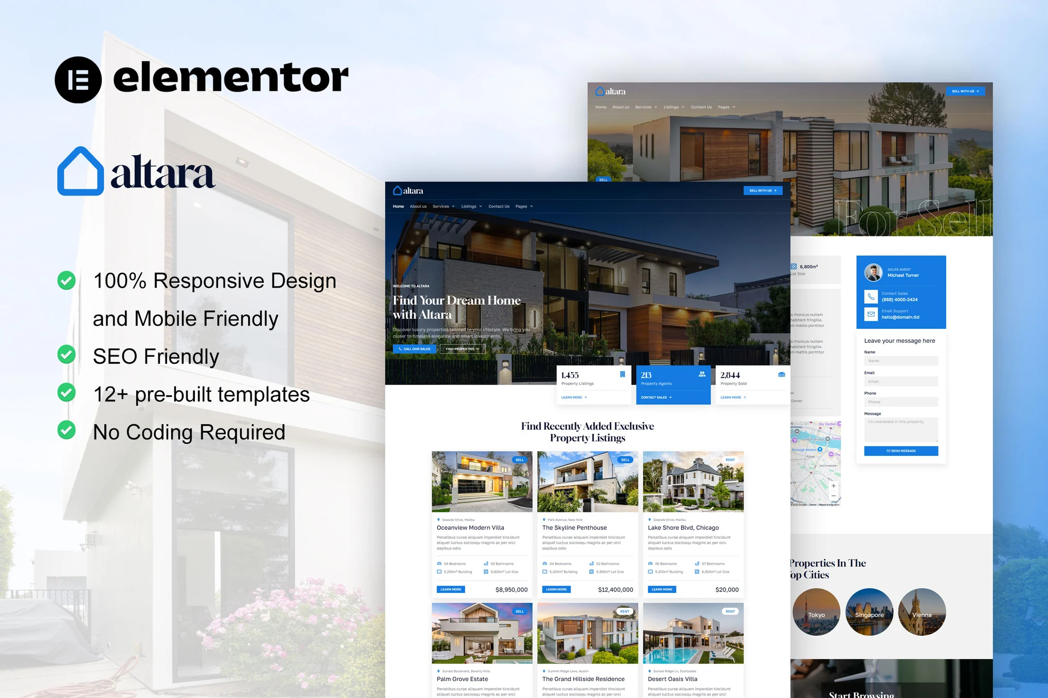 Altara – Real Estate and Property Elementor Pro Template Kit