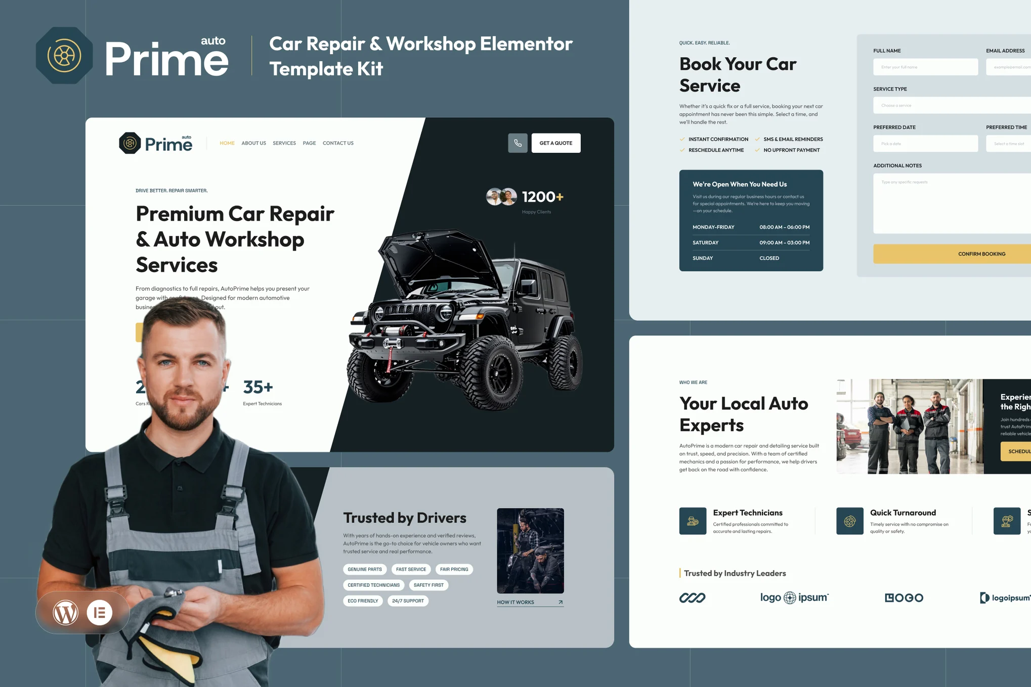 AutoPrime – Car Repair and Workshop Elementor Template Kit
